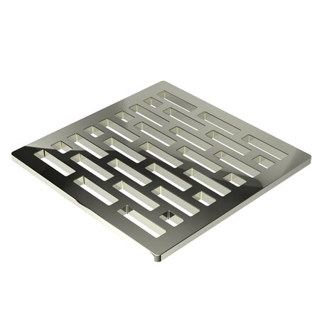 Newport Brass 4" Square Shower Drain in Polished Nickel 233-406-15